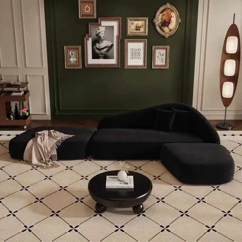 Black Narrow Living Room Sofas Designer Vintage Luxury Modern Living Room Sofas Nordic Japanese Woonkamerbanken Furniture Home