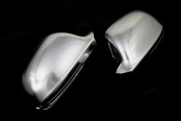 Matt Chrome Replacement Side Mirror Cap Lane Assist Ver For Audi A4 A5 B8 - Best Value Car Parts