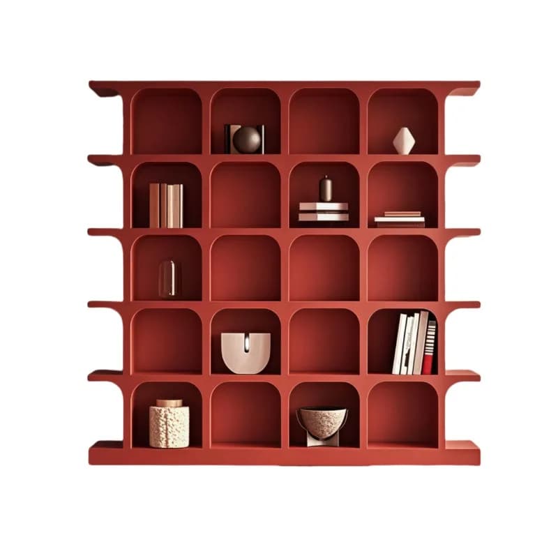 Original Italian minimalist paint bookcase bookshelf, modern simple solid wood shelf against the wall bookshelf storage cabinet
