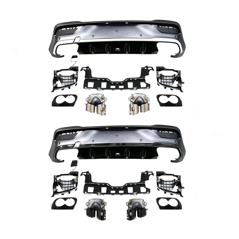 High Quality GLE53 Style Rear Diffuser Body Kit Fit for C167 2019-2023 With Exhaust Tip Exterior Tuning Parts