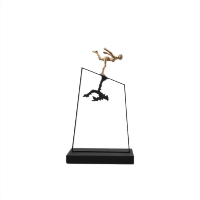 Ice dancer cast iron ornament, living room bedroom TV cabinet ornament