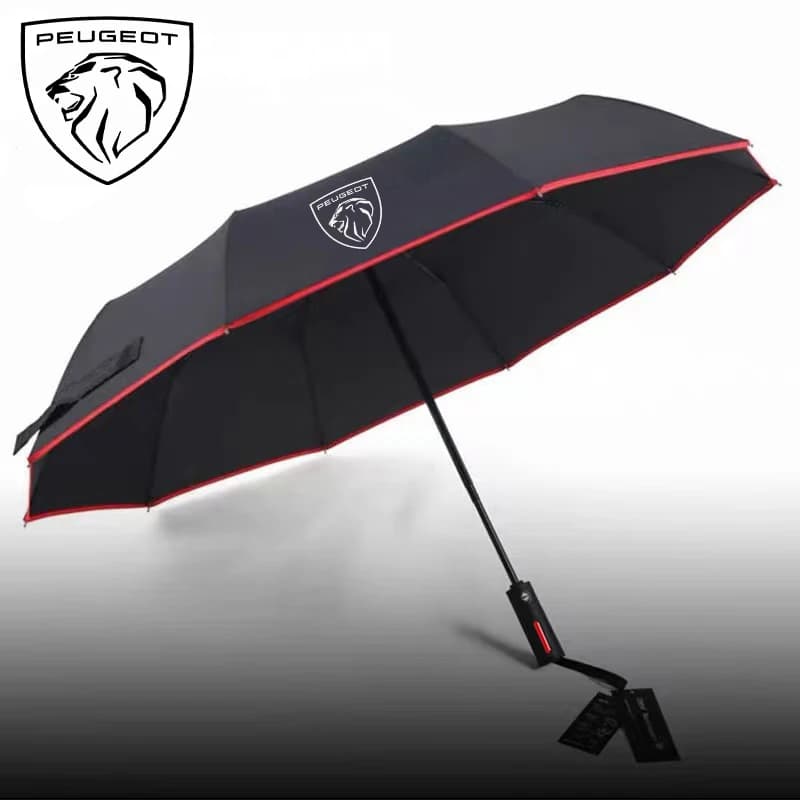 For Peugeot 206 5008 207 208 301 308 407 408 508 2008 3008 4008 GT RCZ GTLine Car Automatic Folding Windproof Sunshade Umbrella