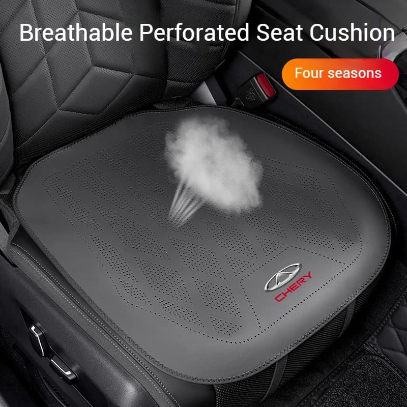 Car Nappa Leather Ventilated Seat Cushion Car Seat Cover For Chery Tiggo 3 4 5 7 8 Pro 8 Plus Arrizo GX 5x EQ7 Fulwin A3 A5