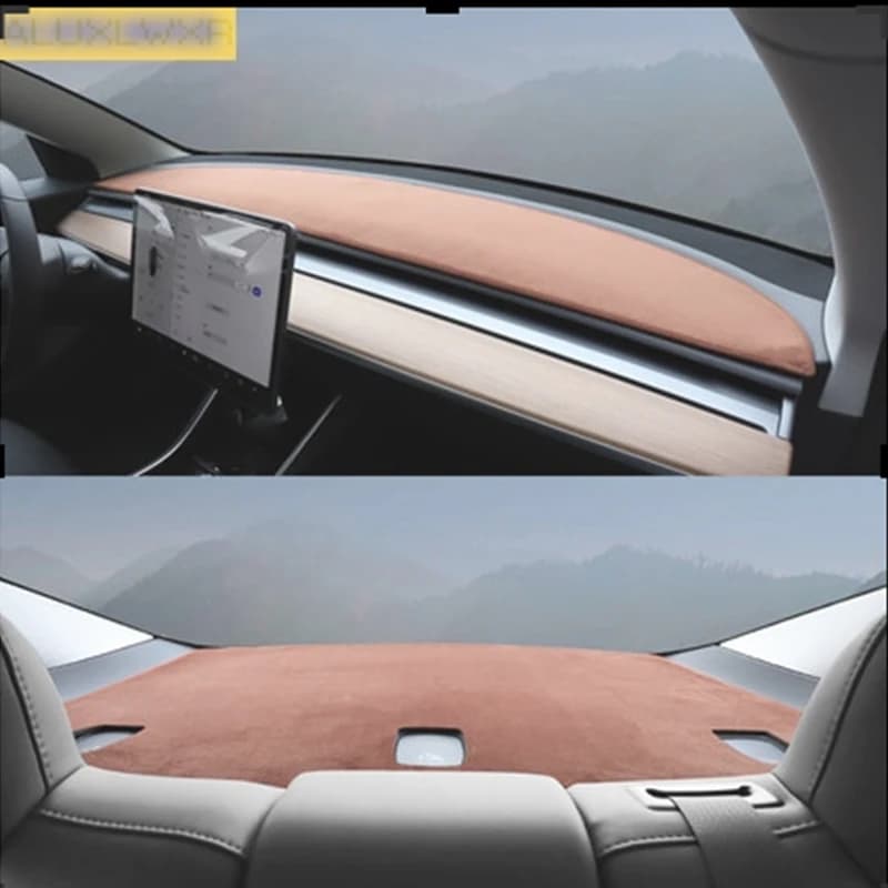 high quality flannel Dash Mat Dashboard Cover For tesla model 3 Y 2018 2019 2020 2021 Pad Sun Shade Dash Board Cover Carpet car