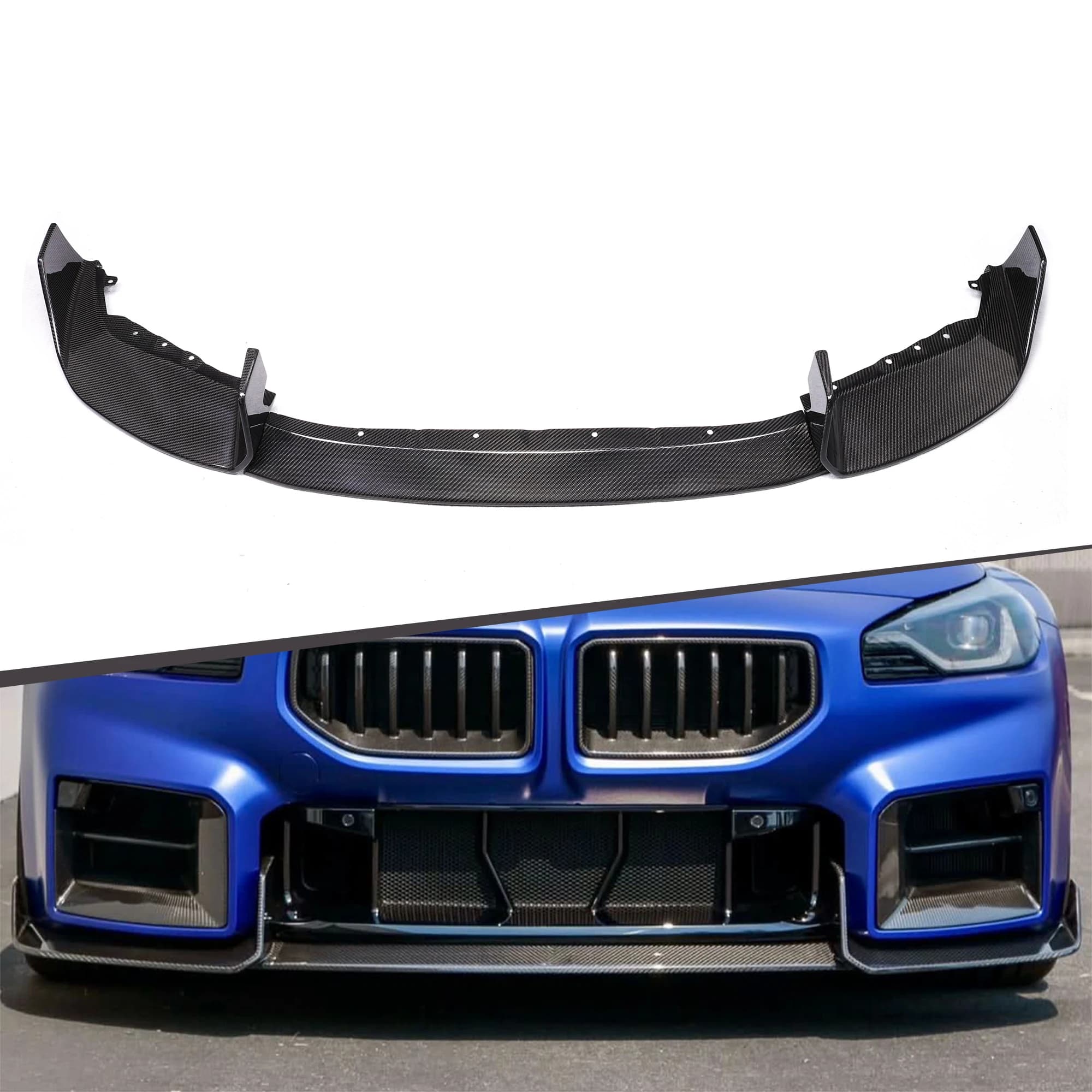 AD Style Dry Carbon  Three Piece Front Lip Spoiler Performance Body Kit for  M2 G87 2022+