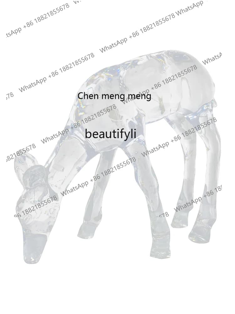 S7486 ss Shopping Mall Building Sales Office Sika Deer Modern Abstract Decorative Artwork Fortune Deer Transparent Ornaments Scu