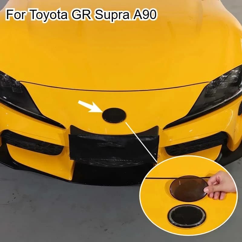 For Toyota GR Supra A90 2019-2025 ABS Blackened Car Front and Rear Logo Protective Cover Decoration Badge Trim Car Accessories