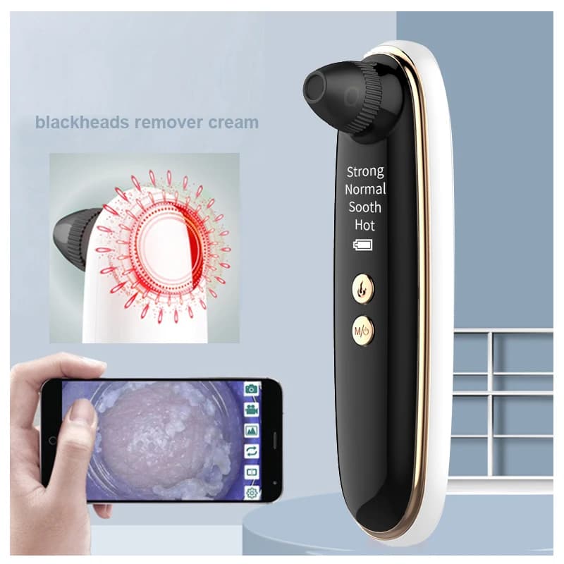 New WIFI Visual Blackhead Remover Pore Cleaner With Camera Vacuum Suction For Face Nose
