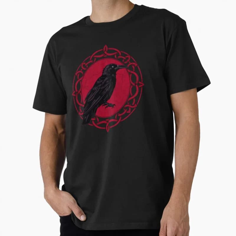 Viking Raven EDDA Gift t shirt for man All size tops S-6XL 100% cotton print tee