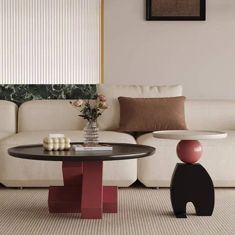 Classic Style Modern Coffee Tables Marble Round Living Room Center Coffee Tables Saving Space Tavolino Salotto Furniture Home