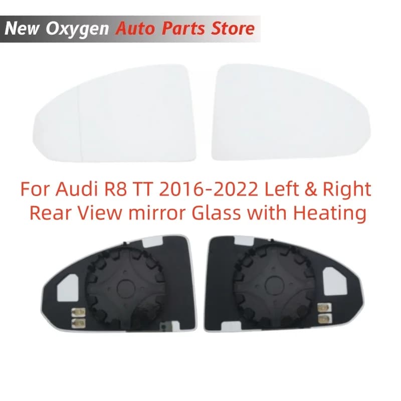 Left & Right Rear View mirror Glass with Heating For Audi R8 TT 2016-2022
