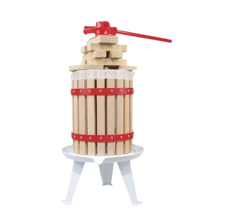 Fruit Wine Press 30L Solid Wood Basket Fruit Press 6L Home Making 1.6 Gallon Cider Apple Grape Crusher Juice Maker Wine Crusher