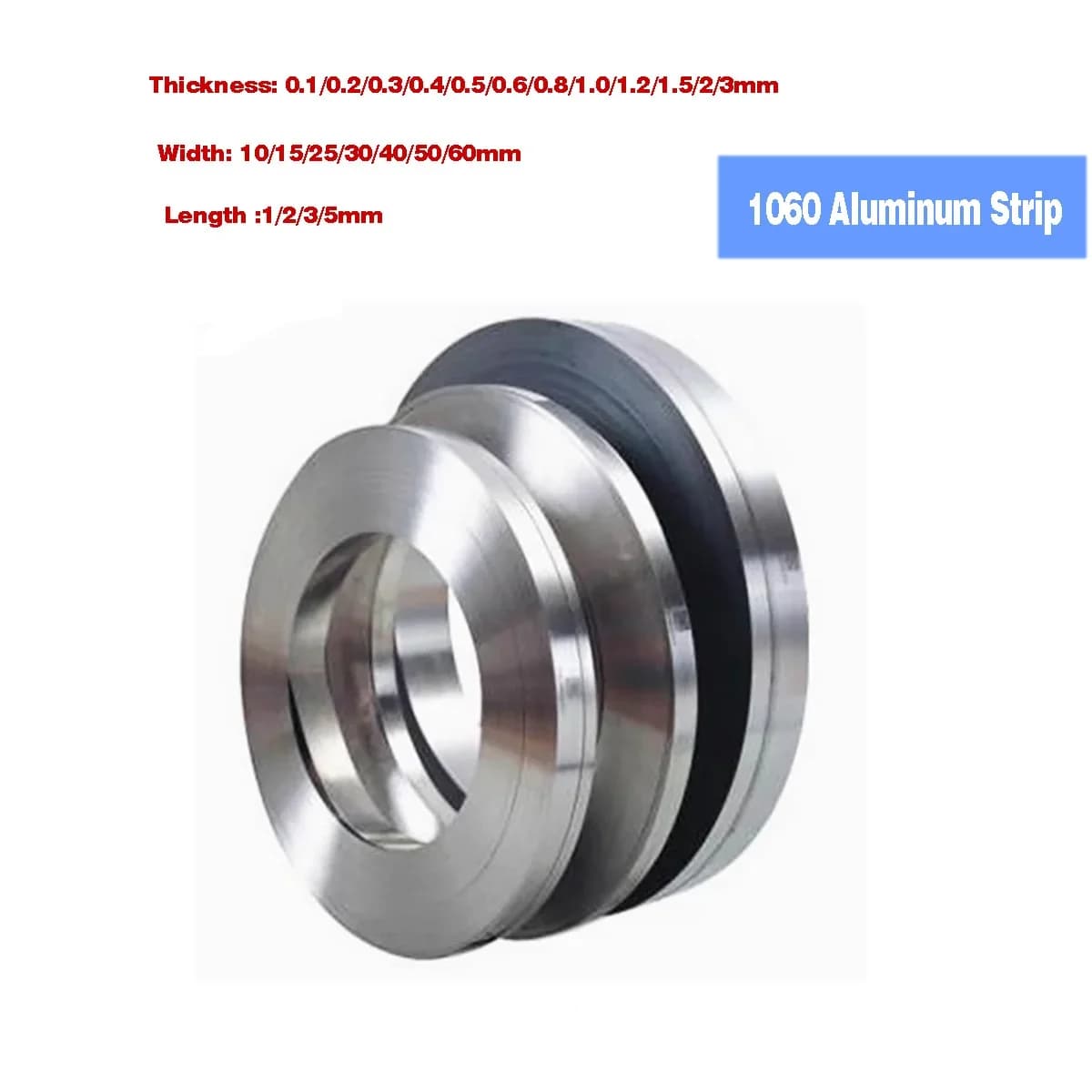 1060 Aluminum Strip / Aluminum Foil Thin Sheet Plate Thickness 0.1/0.2/0.3/0.4/0.6/0.8/1.0/1.2/1.5/2.0/3.0mm