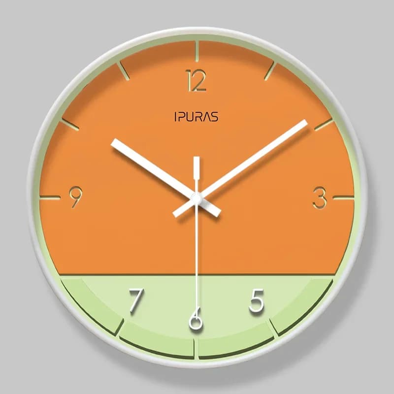 2026 New 10/12/14-inch Stylish Color Block Simple Modern Wall Clock Home Decoration Mute Bedroom Nordic Quartz Clock Watch