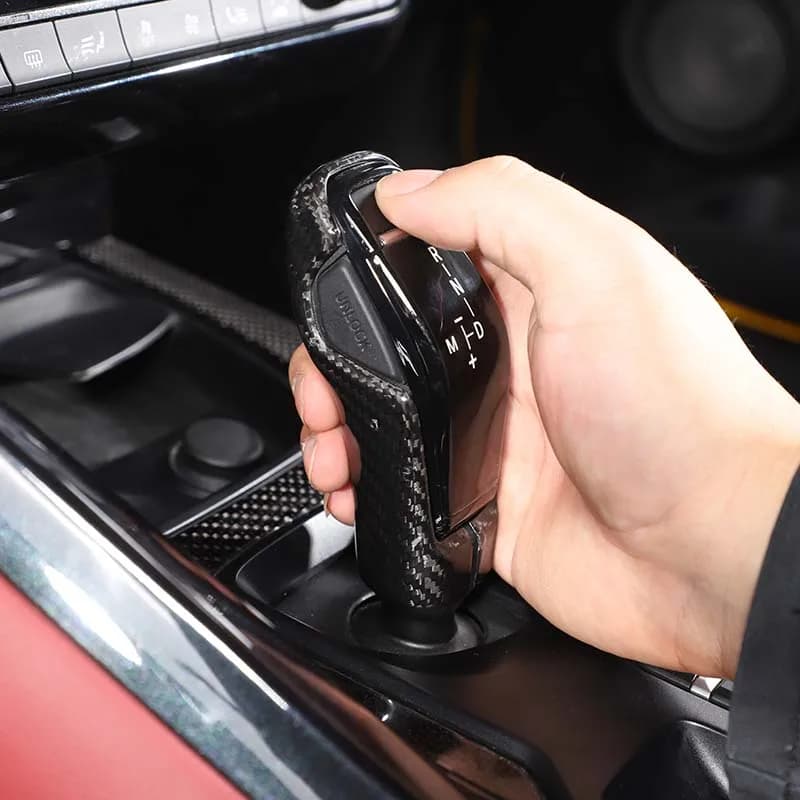 For Toyota GR Supra A90 A91 MK5 2019-2024 Real Carbon Fiber Car Gear Shift Head Cover And Front Head Cover Decorative Trim