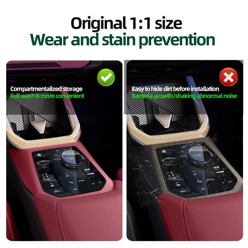 For BMW X3 G45 2025+ Auto Pad Fit Car Central Control Panel Silicone Storage Box upgrade Accessories Gear Shift Panel Styling