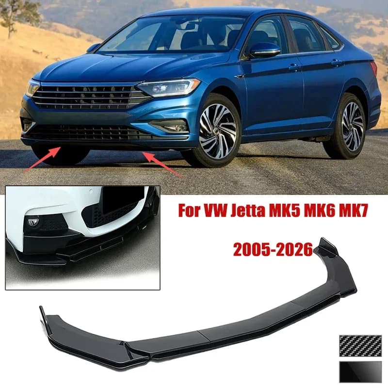 5pcs Front Bumper Shovel For VW Jetta MK5 MK6 MK7 2005-2026 Spoiler Front Bumper Deflector Anti Scratch Protection Device