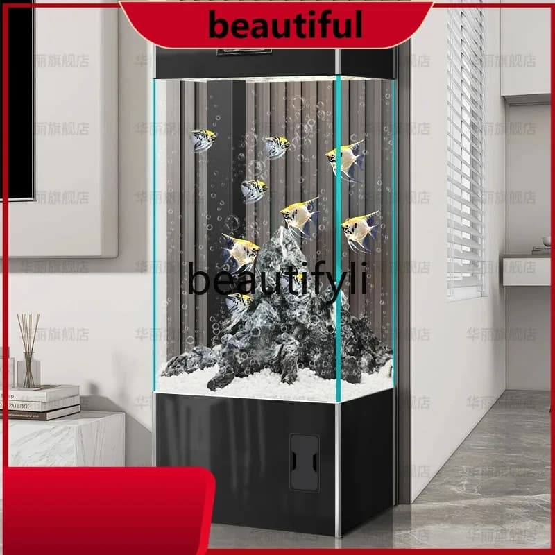 Living room fish tank cabinet large household vertical all-in-one machine floor intelligent vertical cabinet goldfish tank  h