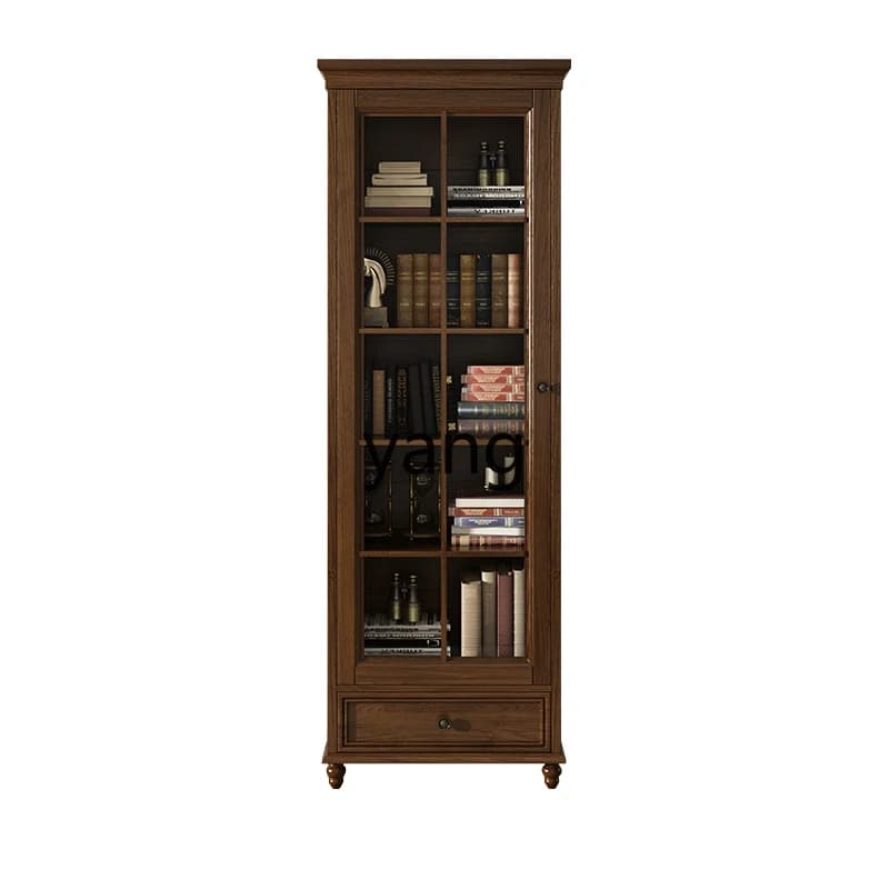 LTT American display single door small bookcase living room combination audio-visual cabinet