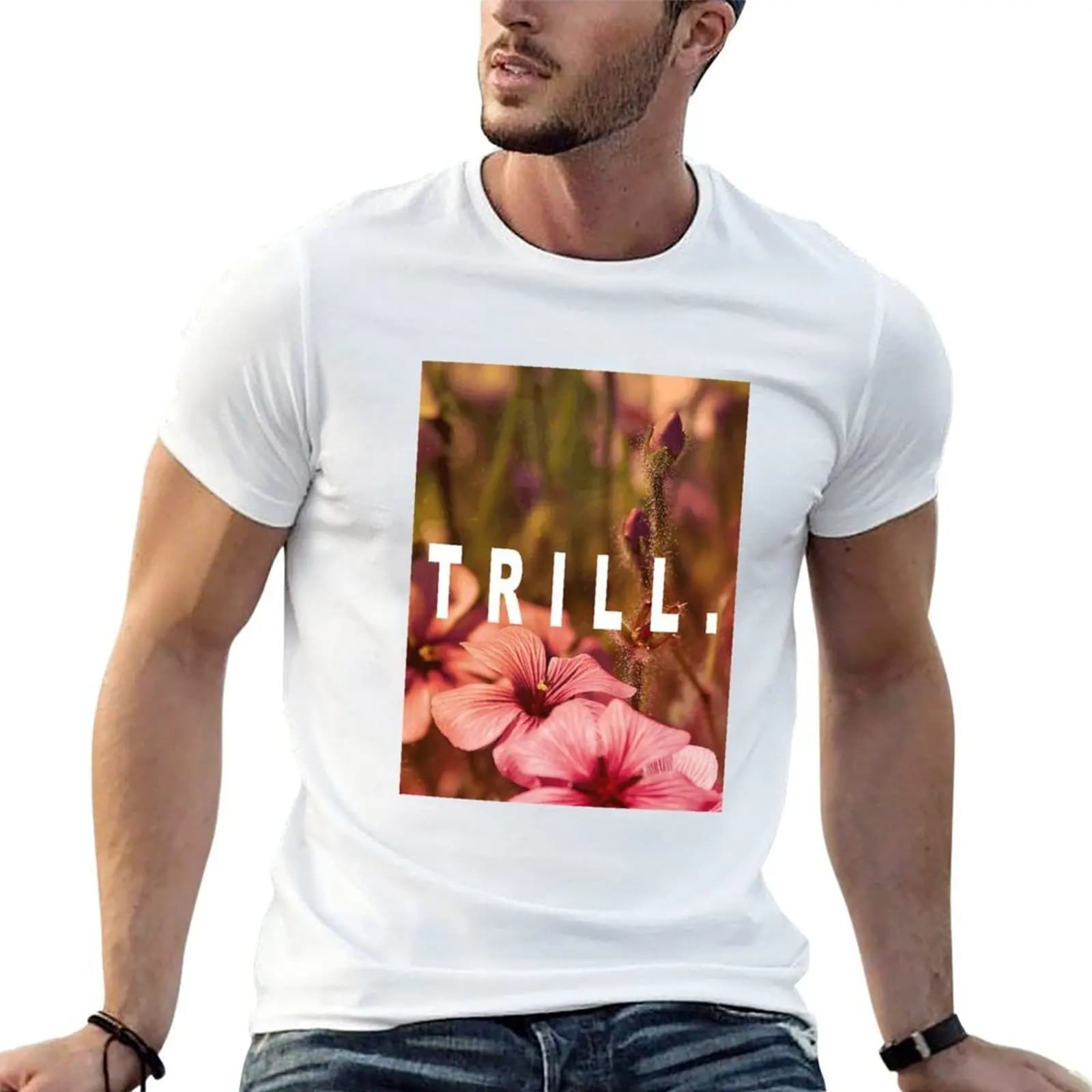 TRILL T-Shirt summer 2026 vintage anime shirt plain t shirts men