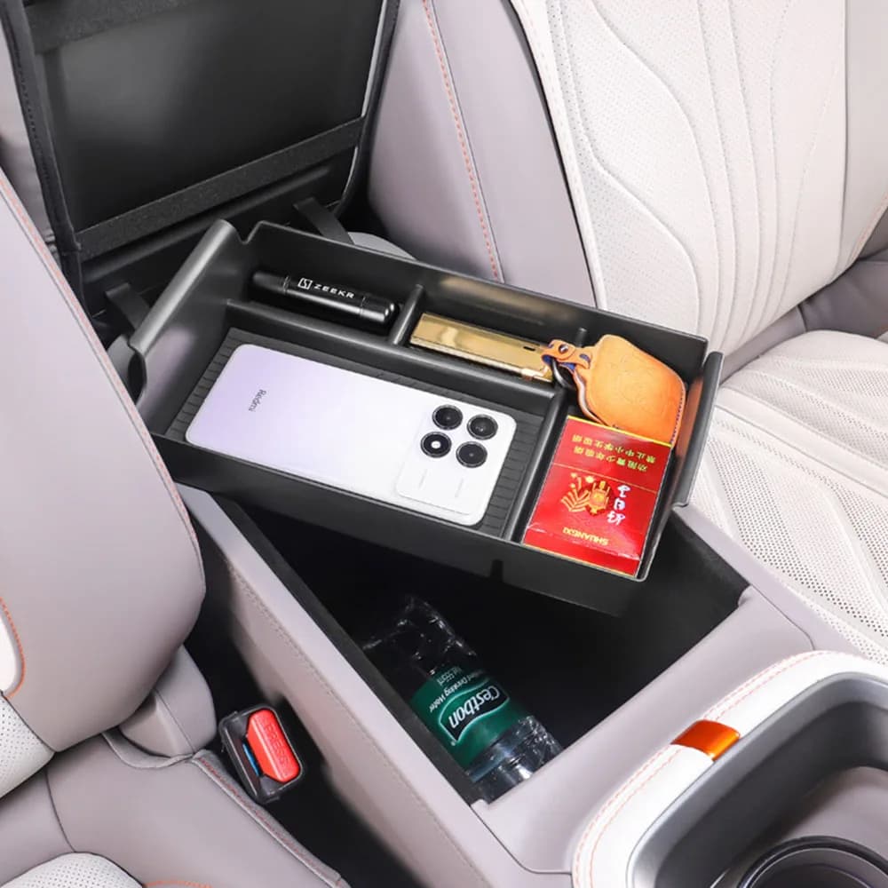 Suitable For ZEEKR 7GT 2026 2027 ABS Material Armrest Box Storage Box Automotive Modification Parts Expand Storage Space