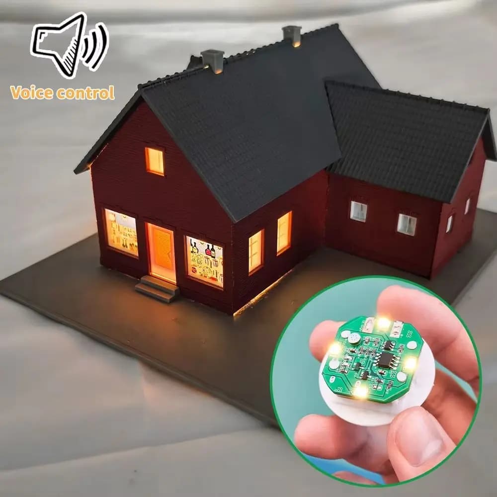 1Pcs 38mm Rechargeable LED Night Lamp Plastic Rechargeable Sound Sensor Light Wall Mount Metal Touch Control Night Light