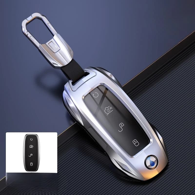 Premium Zinc Alloy Key Cover Case for Denza D9 / N7 / X (2024) - Protective Key Fob Shell Key Bag Chain