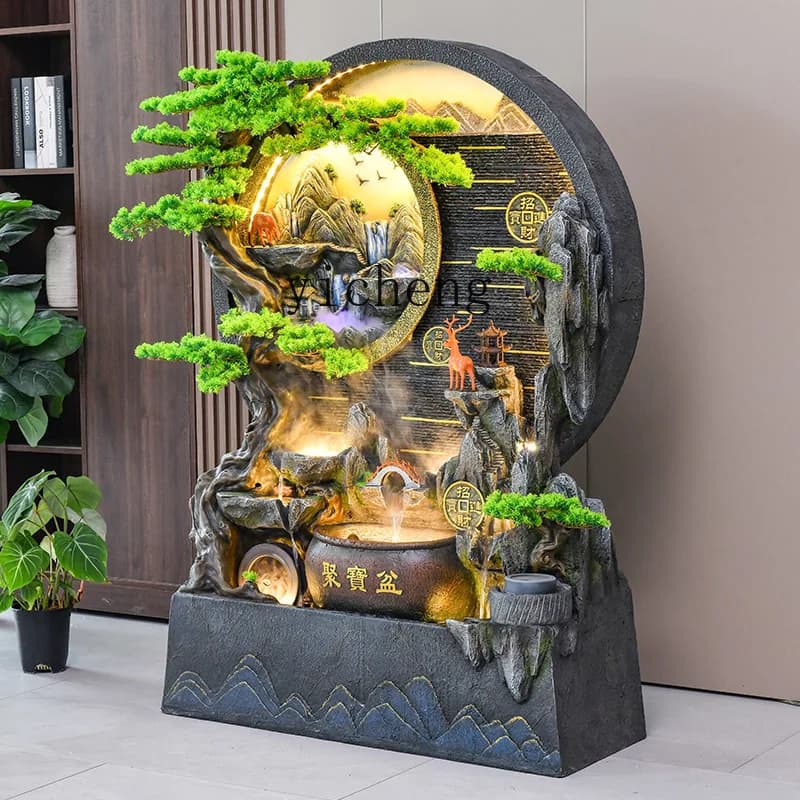 YFY  rockery flowing water wall circulating water curtain wall screen company courtyard wall landscaping ornament