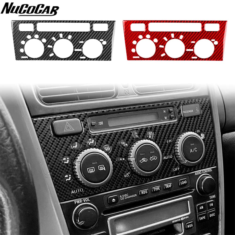 For Lexus IS IS300 1999-2005 Carbon Fiber Central Air Conditioning Control Panel Car Accessories Interior Decorative Stickers