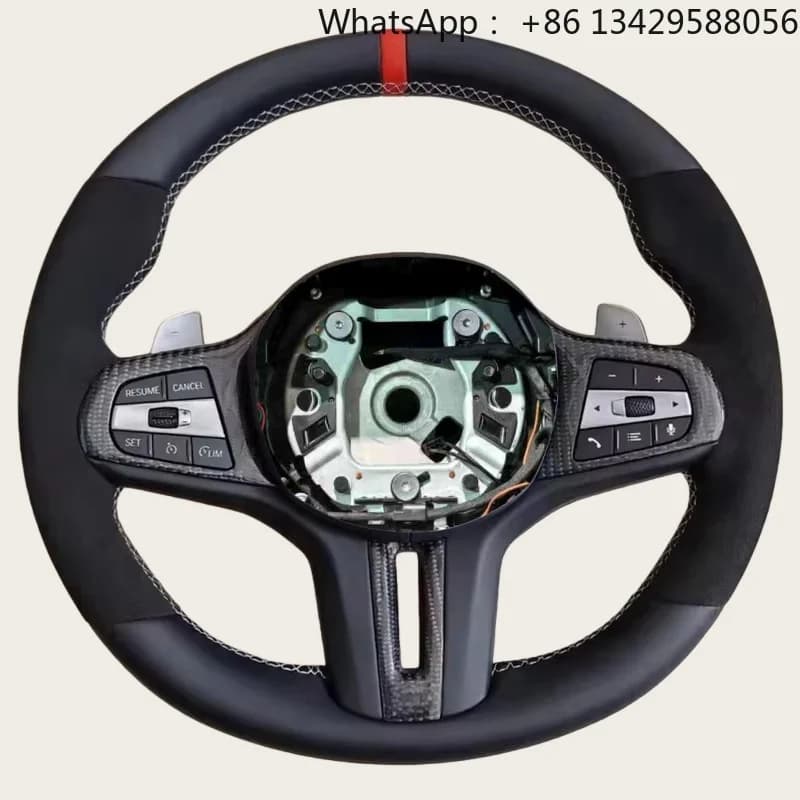 Custom Carbon Fiber Leather Steering Wheel LED Car Accessories for  G20 G28 G30 G38 G80 M3 M4 M5 X6 X5 M2 X3 3 Series M6