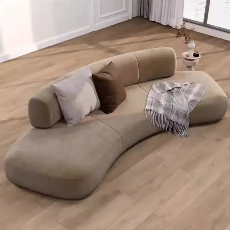 Narrow Puff Living Room Sofas Beige Designer Individual Nordic Sofa Living Room Lounges Lazy Banken Woonkamer Furniture For Home