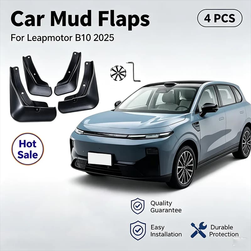 For Leapmotor B10 2025 4PCS Mud Flaps Splash Guards Front Rear Wheel Fender Mudguards Car Exterior Protection Accessories