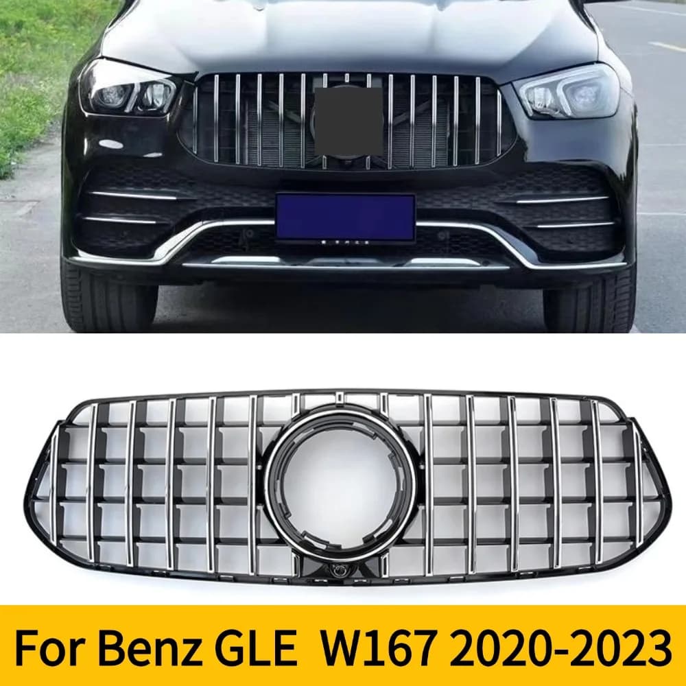 For SGLE300 GLE350 GLE450 2020-2023 W167  Mercedes Benz GLE Style Front Grille Bumper Grill Hood Mesh Accessories for Vehicle