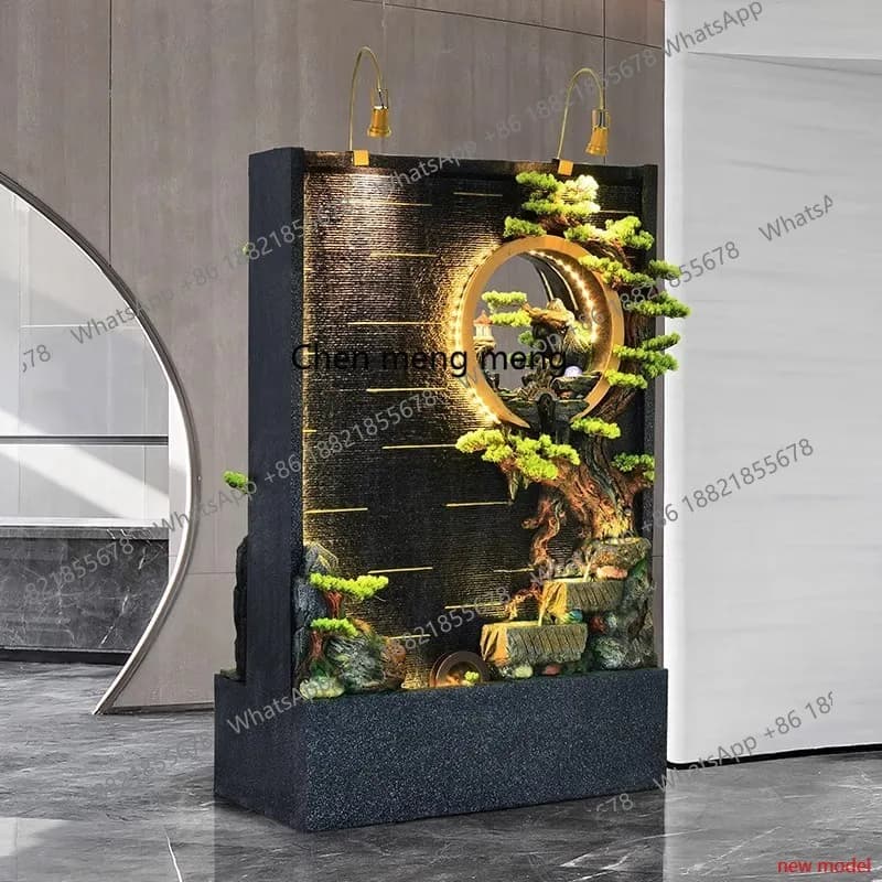 h178Large-scale circulating water fountain ornament living room hotel club company garden rockery courtyard decoration landscapi