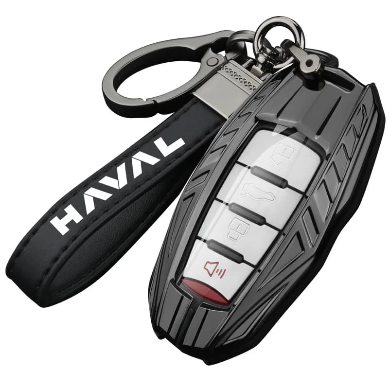 Zinc Alloy Key Cover Case for Haval H6 3rd Gen/Dargo/Dargon Cat/Cool Dog/H5/F7/F7x/M6/H7 (2023) - Protective Key Fob Shell