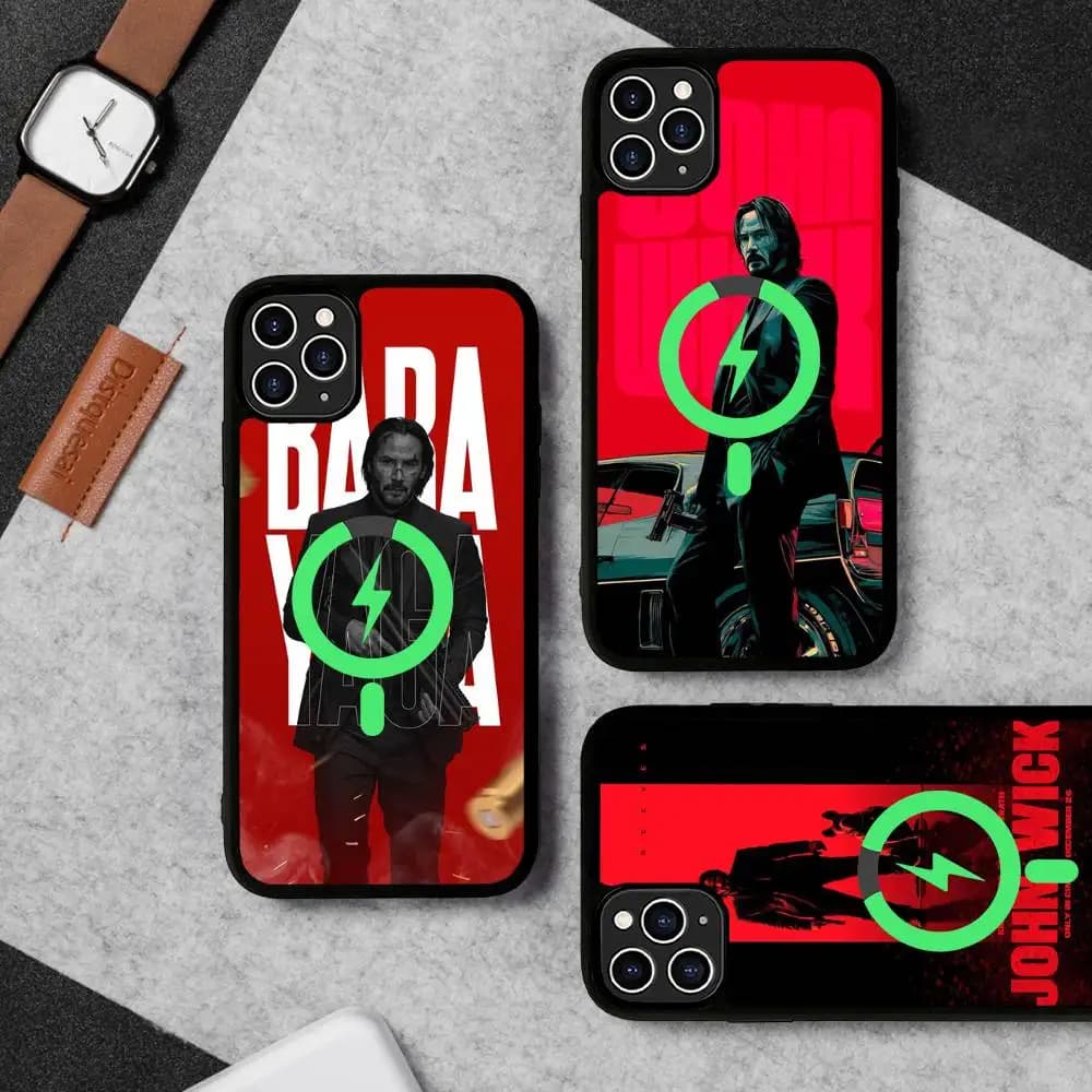 Action Movie J-John W-Wick For Magsafe Magnetic Phone Case For IPhone 17 16 Pro Max 15 Plus 14 13 12 11 Cover