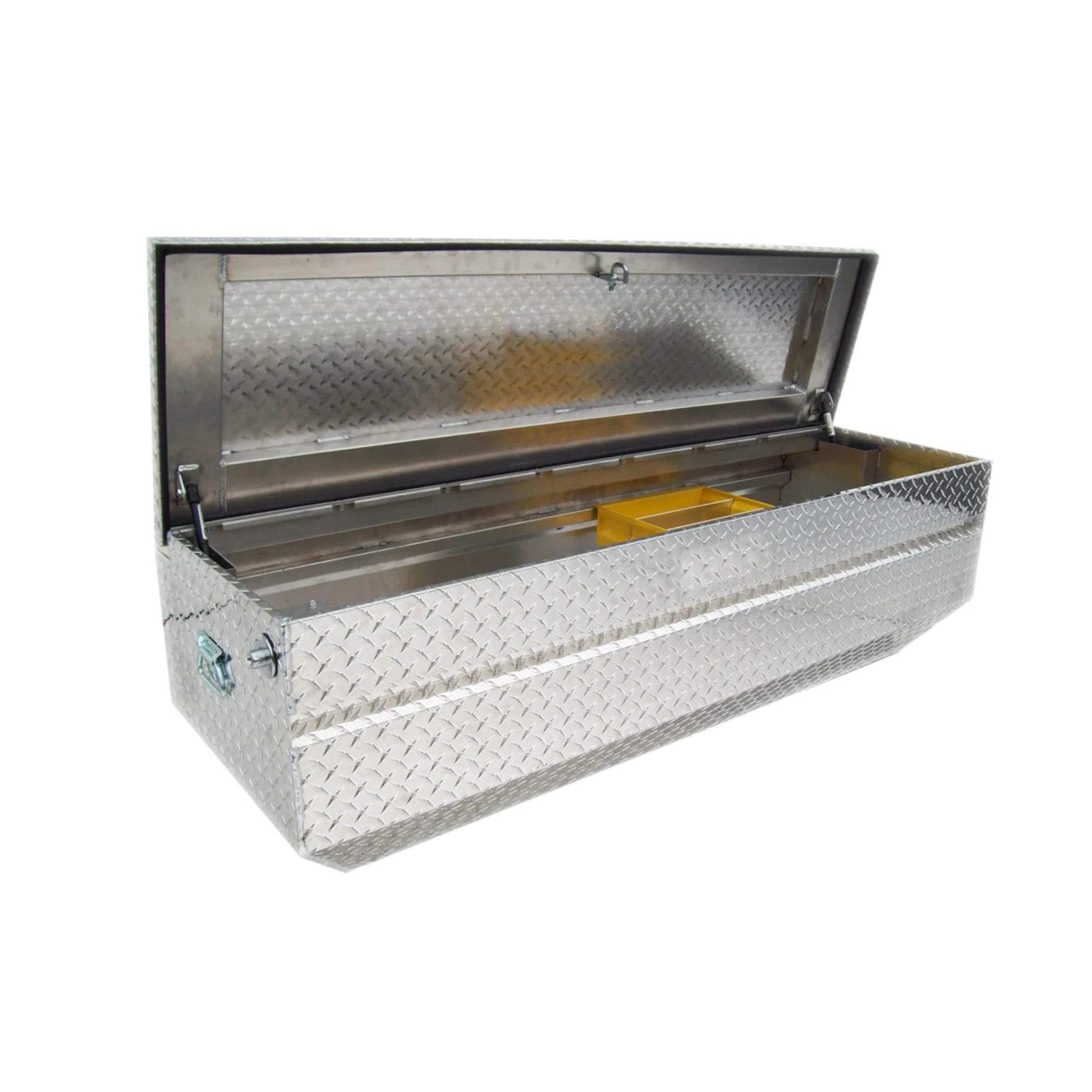 2024 Aluminum Diamond Plate Tool Box Chest Box Pickup Truck Bed Rv Trailer Toolbox Storage With Side Handle And Lock