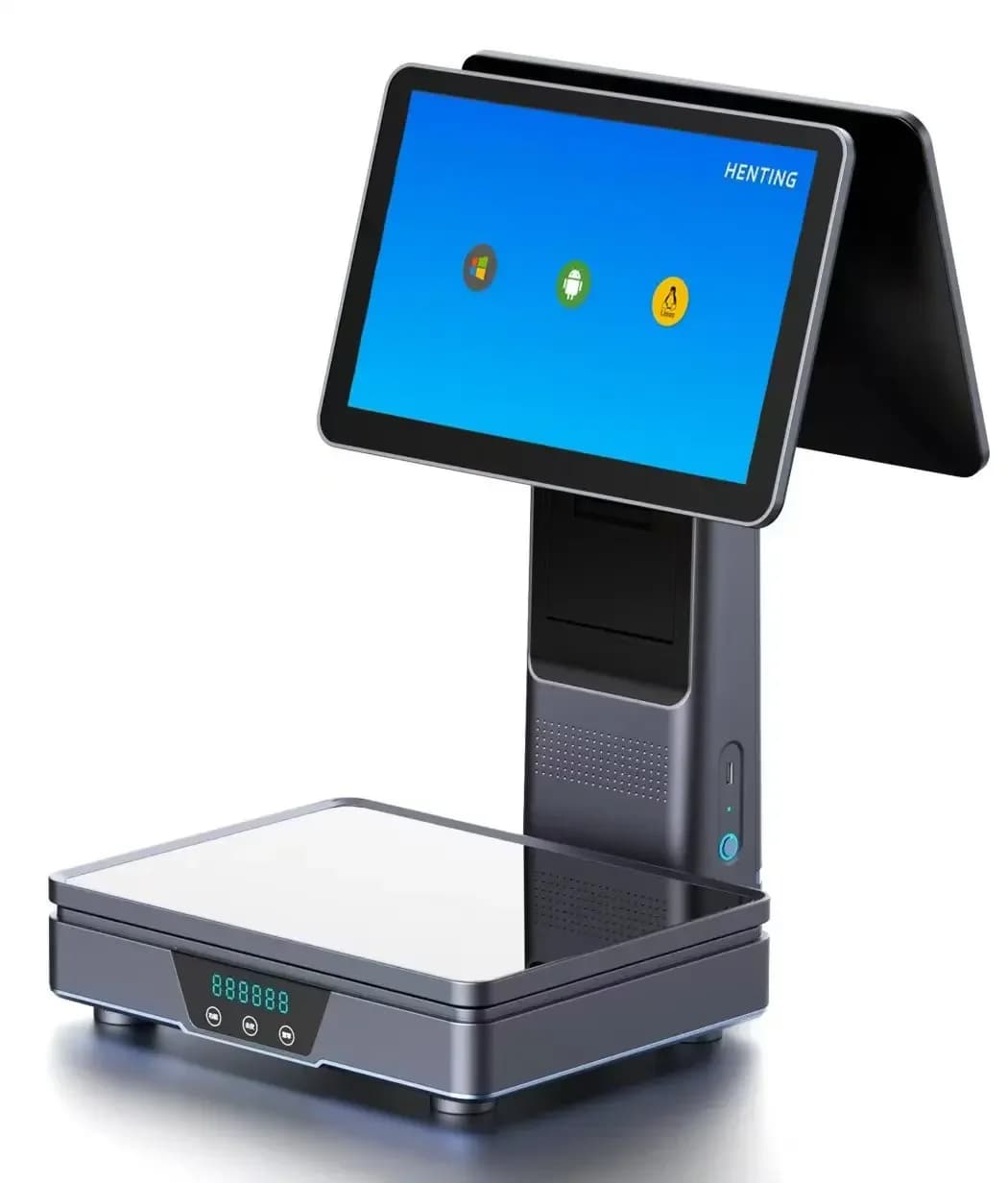 High Precision 15/30KG Barcode Label Scale Touch Screen AI Weighing System 1g Accuracy for Business And Office Use