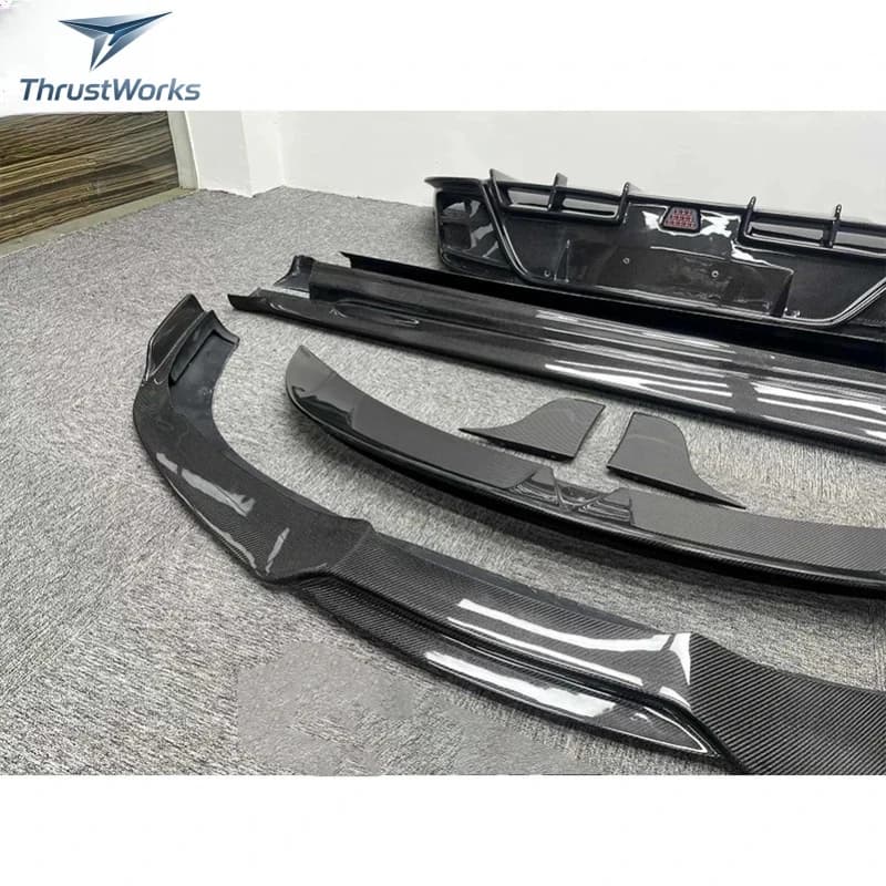 ThrustWorks C Style Body Kit Wet Carbon Fiber - Full Aero Package: Front Lip, Side Skirts, Rear Durle New