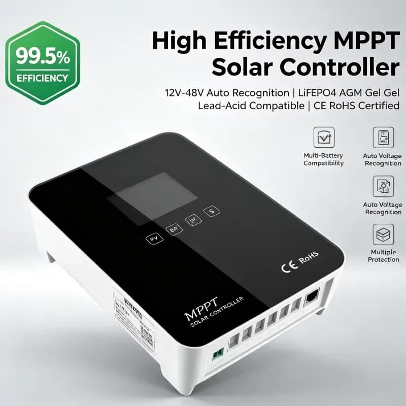 MPPT Solar Charge Controller for 12V 24V 36V 48V Systems 20A 30A 40A 50A 60A