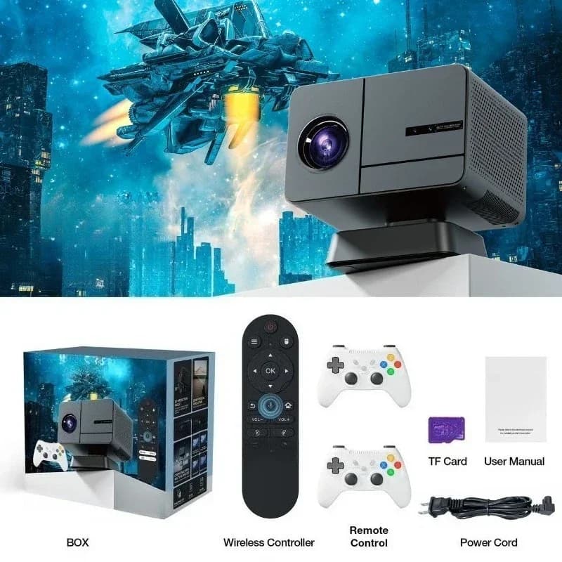 High definition game projector 1080P blue light automatic focus home living room intelligent