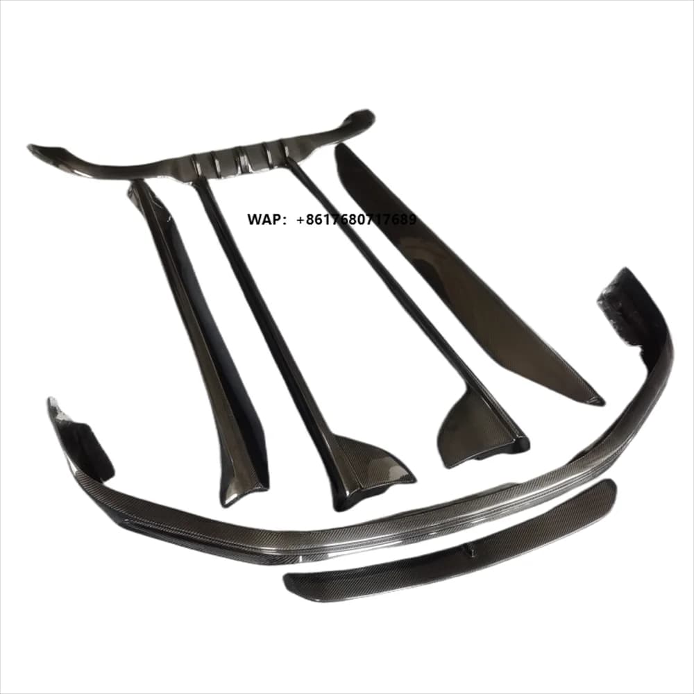 High Quality Carbon Fiber Front Lip Rear Diffuser Side Skirt Body Kit for Upgraded Techart Style Body Kit