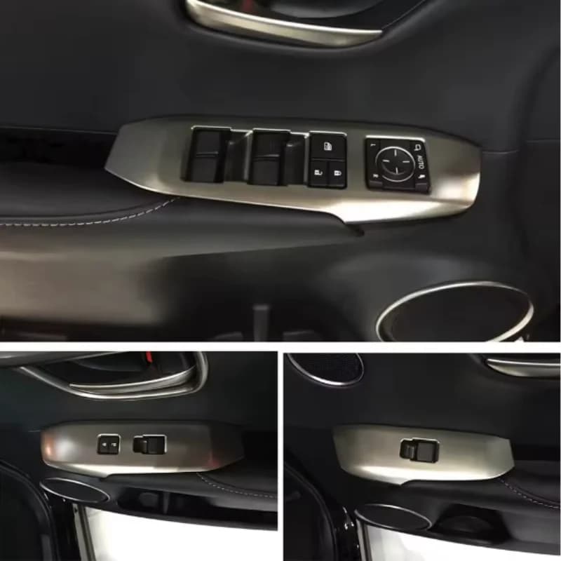 LHD For Lexus NX 200  2015 -2019 ABS Matte Car Door Window glass Lift Control Switch Panel Cover Trim Sticker Car Styling Access