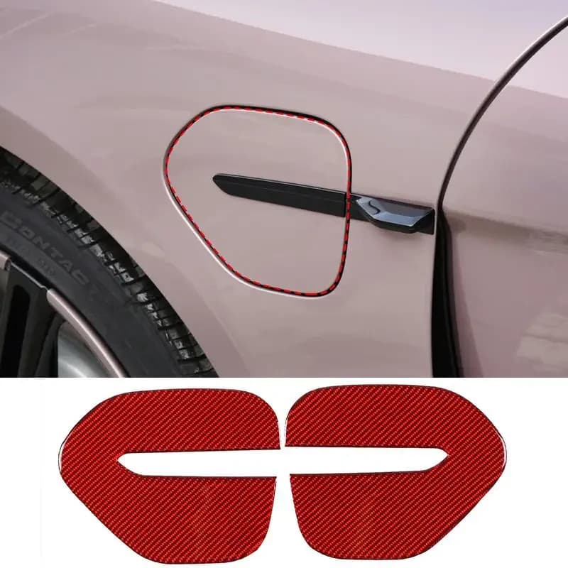 For Porsche Taycan 2019-2022 Charging Port Panel Decoration Stickers Soft Carbon Fiber Car Exterior Styling Accessories