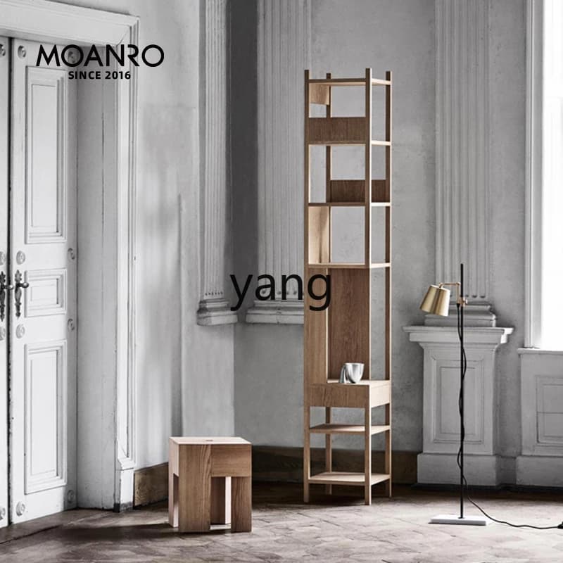 CX1 Rotating Shelf Solid Wood Wabi Sand Floor-to-Floor Living Room Display Rack