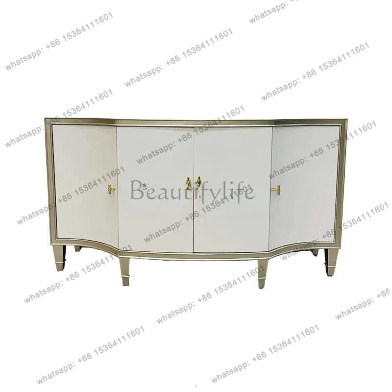 light luxury solid wood dining side cabinet modern simple new wine cabinet wall storage cabinet