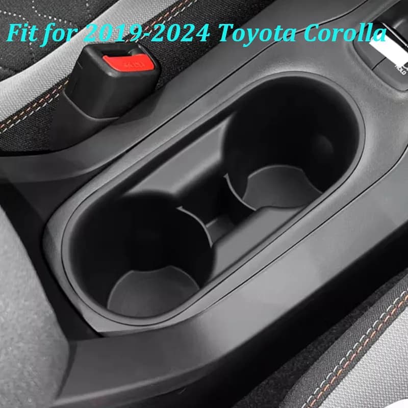 Car Cup Holder Insert Pad for Toyota Corolla 2019-2024, Center Console Non-Slip Dust-Proof TPE Cup Mat Interior Accessories