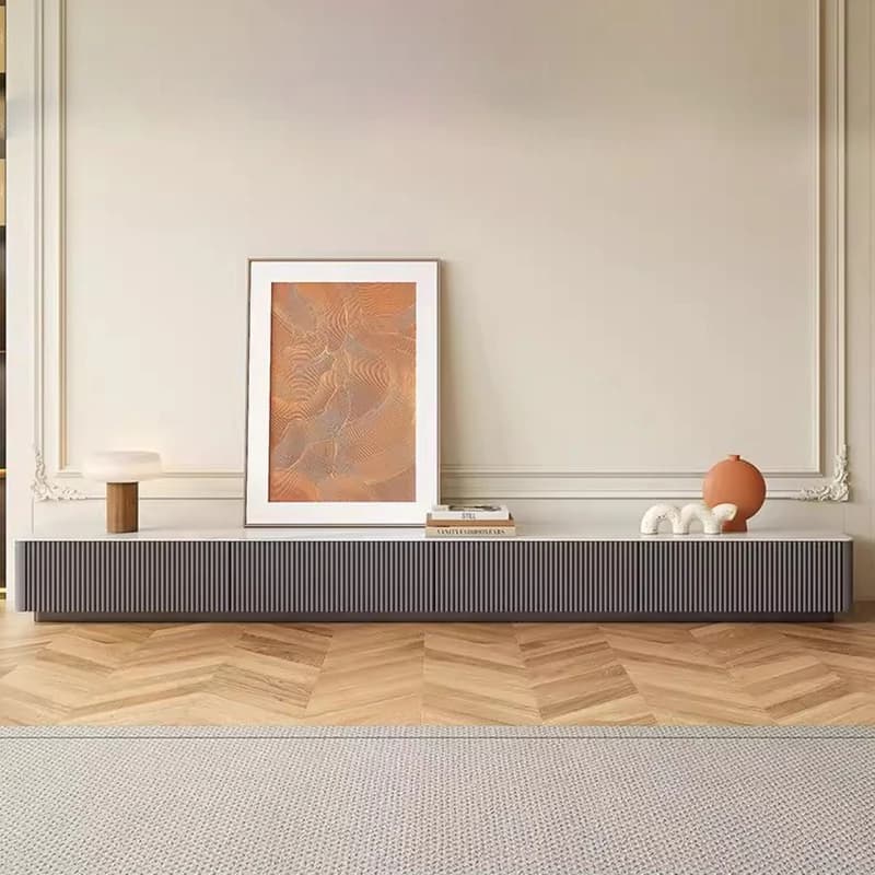 Italian Unique Tv Cabinet Functional Practical Minimalist Textured Tv Cabinet Aesthetic Premium Meubles De Maison Furniture Home