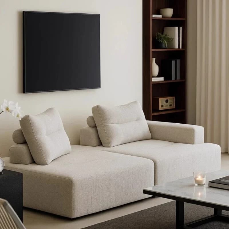 Cube fabric sofa down filled wabi-sabi designer creative free combination module
