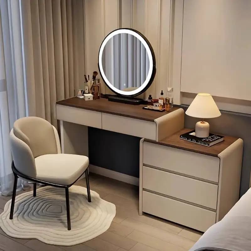 Cheap Simple Makeup Vanity Desk Decor Storage White Mirror Makeup Vanity Desk Vintage Modern Schminktisch Furniture For Bedrooms